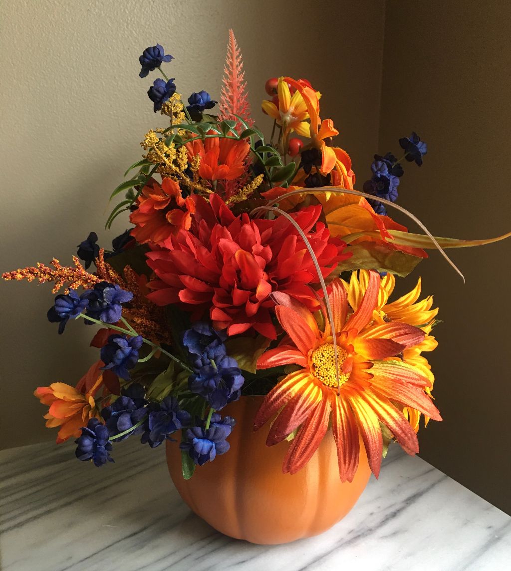 Pumpkin and Hearts Arrangement